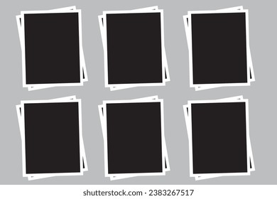 6 photo collage template. vector illustration, new collections