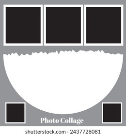 6 plantilla de collage de fotos. ilustración vectorial, nuevas colecciones