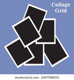 6 photo collage template. vector illustration, new collections