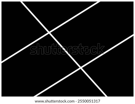 6 Photo collage vector template. Geometric black collage for mood board  and presentation. grid mosaic pattern for picture display.