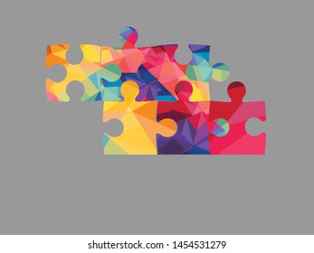6 pieces Puzzle design material