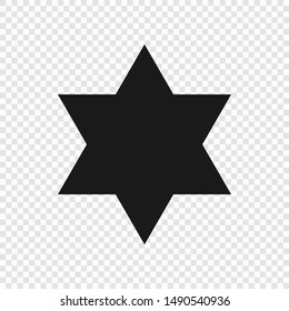6 point classic star. Vector illustration