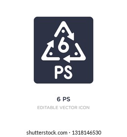6 ps icon on white background. Simple element illustration from UI concept. 6 ps icon symbol design.