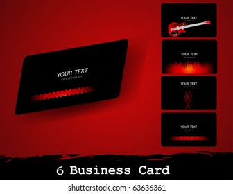 6 rad vector business cards