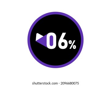 6% Round design vector, 6 percent images