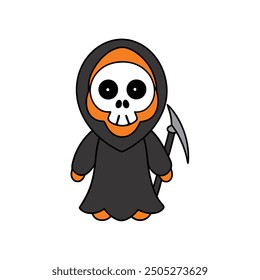 6 Scary Reaper Halloween Vector Logos.