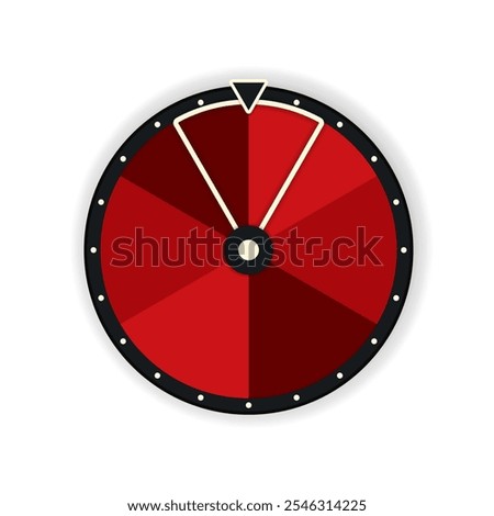 6 section blank wheel of fortune icon. Clipart image isolated on white background