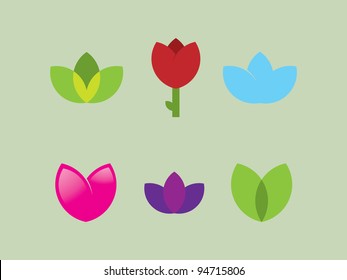 6 set of fun flowers just in time for Spring.