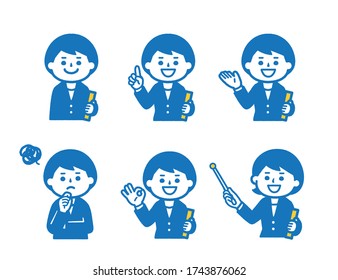 6 sets of various poses for suit women