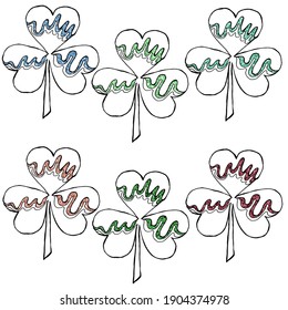 6 Shamrocks embellished with glitter to add a sparkle to your St. Patrick's Day crafting. 