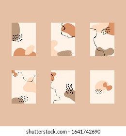 6 Simple absctract compositions. Great for invitation, greeting card, packages, wrapping, etc.