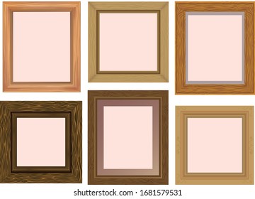   6 Conjunto simple de marcos vectoriales de madera