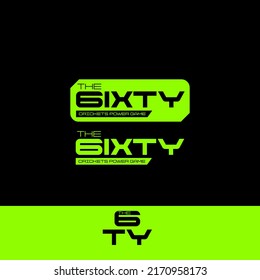 the 6 sixty cricket logo and icon.
 karachi, sindh. Pakistan. 06-4-2022.
green and black. vector illustration.