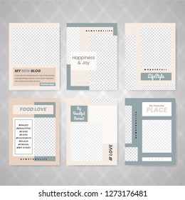 6 Slides Unique Editable Social Media banner Template. This Template Design Concept For Boost Your Business. Elegant sale and discount promo - Vector.