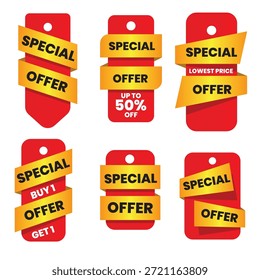 6 colección de etiqueta de oferta especial