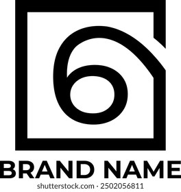 Diseño de logotipo abstracto cuadrado 6