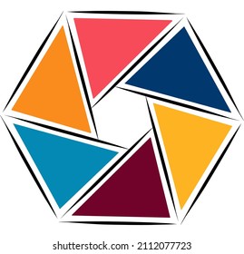 6 quadratisches Logo-Design mit mehreren Farbkombinationen