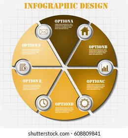 6 step infographic design for your business. 