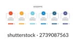 6 step or process infographic template. Business or marketing infographic with icons and space for data.