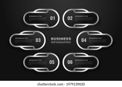 6 step silver business infographic