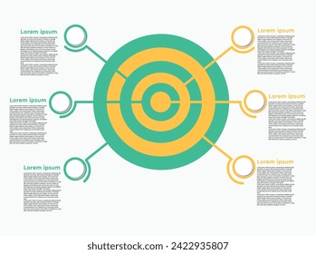 6 pasos plantilla de infografía de negocios con flechas, como estrellas, colorida, moderna, diseño de presentación powerpoint, cubierta de tono, elegante, simple,juego,uiux, Elementos para invitación de diseño,Ilustración vectorial.Caucho