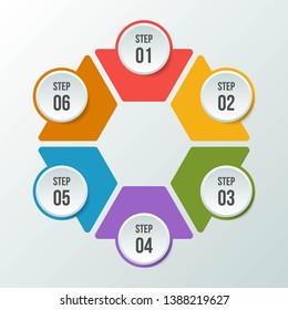 6  steps  chart, infographic or  diagram