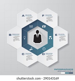 Diagrama de 6 pasos para su diseño. Diseño de Plantilla limpia/diseño gráfico o Sitio web. 