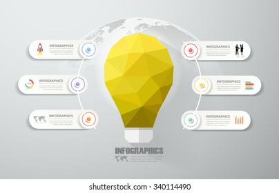 6 steps infographic template. can be used for workflow layout, diagram, number options, progress, timeline