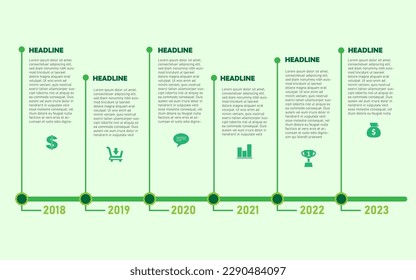 6 Steps Timeline Infographic Image Vector