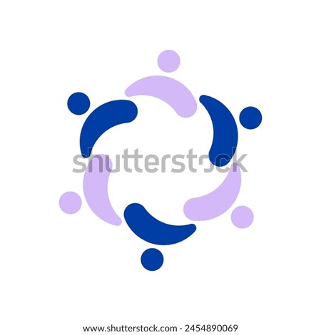 6 togetherness union logo vector