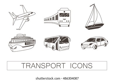 6 transport icons