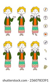 6 types of gestures and expressions of young women in second-hand fashion