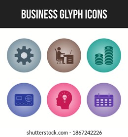 6 Einzigartiger Vektorsymbol für die Business-Brille