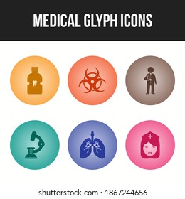 6 Unique Medical vector icons in one set