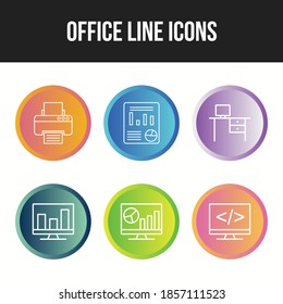 6 Unique vector icons in one set.