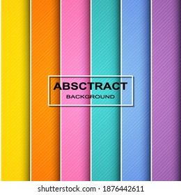 6 vertical colored stripes in pastel colors. Abstract vector background.