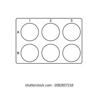 6 Well Plate Template Clipart Image: เวกเตอร์สต็อก (ปลอดค่าลิขสิทธิ์