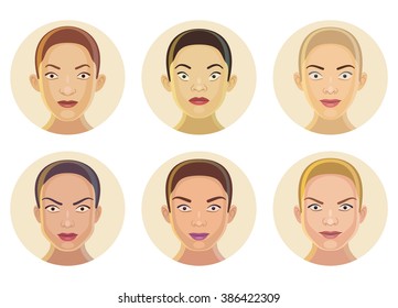 6 Women Face Types