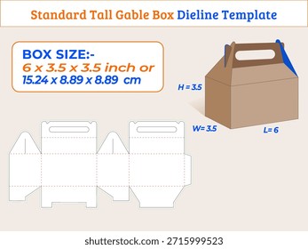 6 x 3,5 x 3,5 Zoll große Standard-Gable-Box