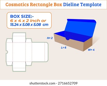 6 x 4 x 2 Zoll Kosmetik Rechteck Box