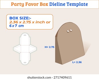 6 x 7 cm Patry Favor Box