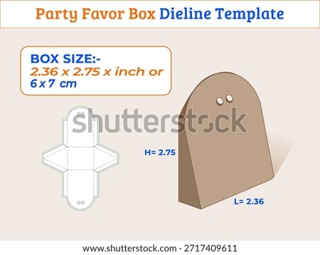 6 x 7 Cm Patry Favor Box