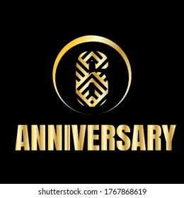 6 year anniversary celebration, vector design for celebrations, invitation cards and greeting cards