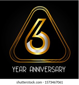 6 year anniversary design template