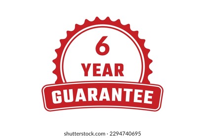 6 Year Guarantee Rubber Stamp