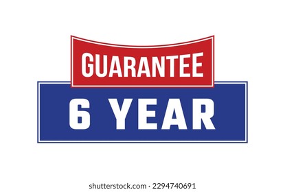6 Year Guarantee Seal Vector