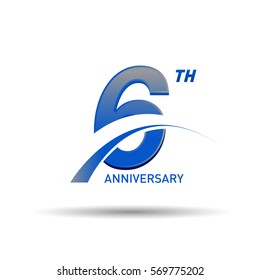 6 Years Anniversary Celebration Design.