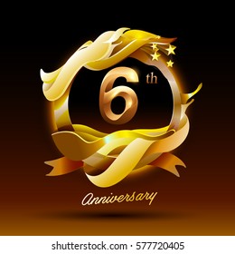 6 years anniversary celebration logo