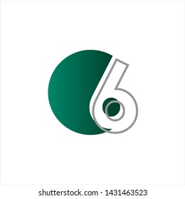 6 years anniversary celebration vector template design illustration