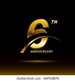 6 Years Golden Anniversary Logo Celebration